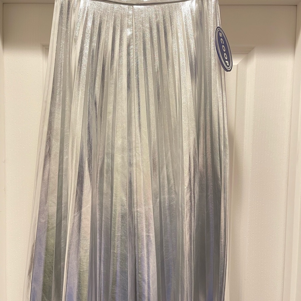 Elegant Silver A-Line Women's Skirt